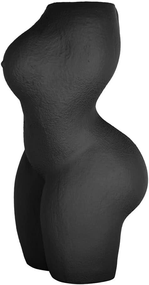 pt, Damen-Vase aus Kunstharz Lady Schwarz, Schwarz