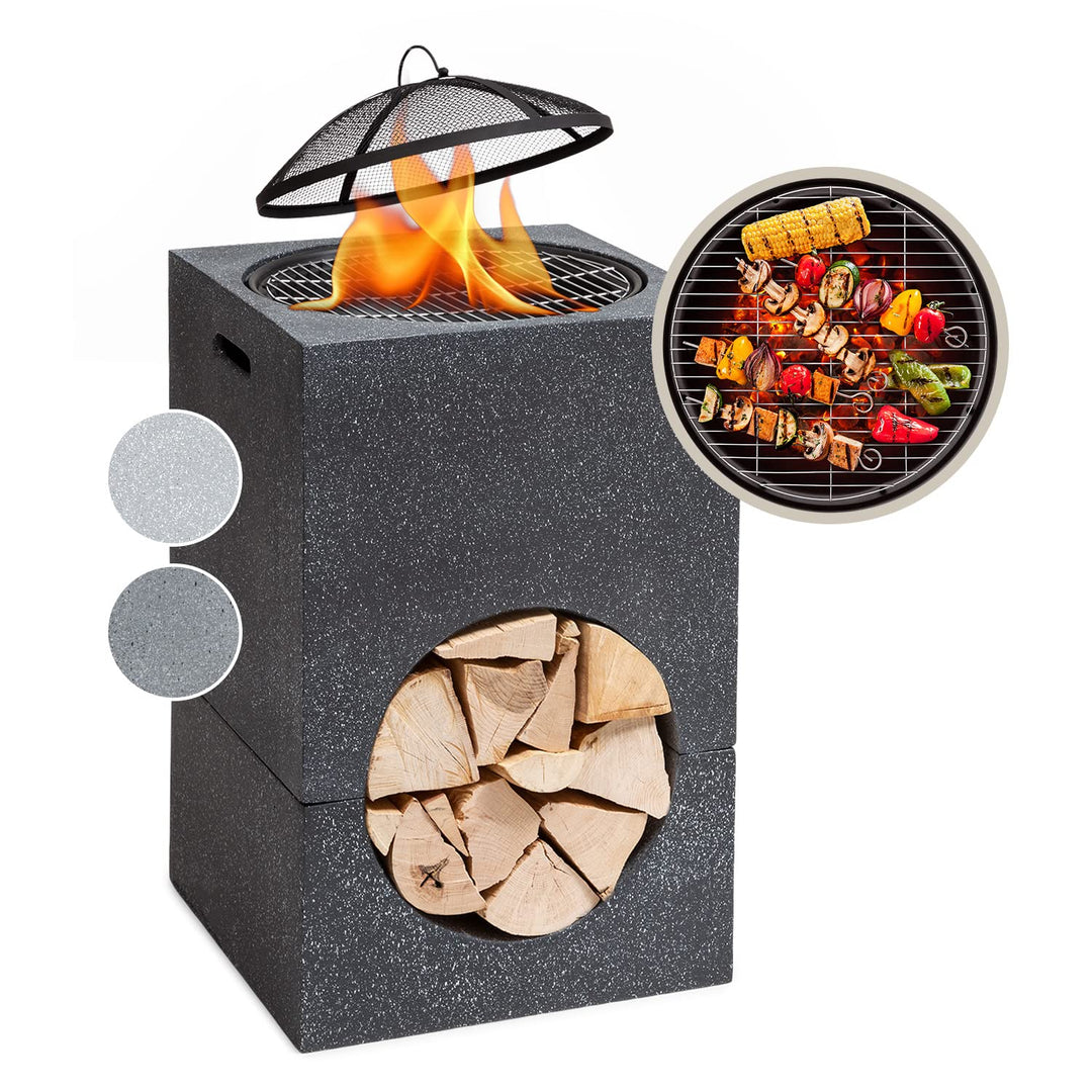 Blumfeldt Feuerschale, Tragbare Feuerstelle Outdoor, Feuerschalen für den Garten, Terrasse & Camping