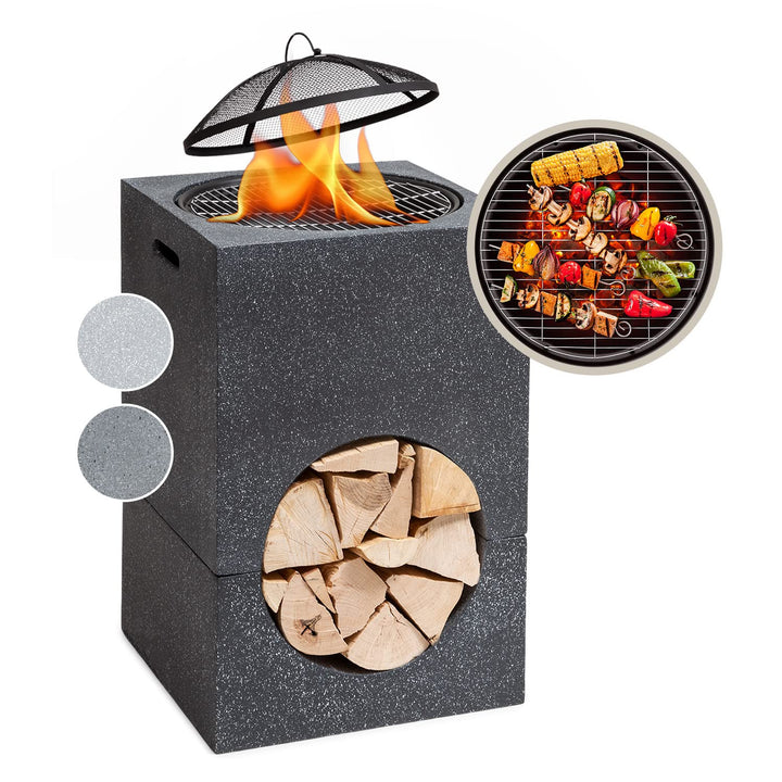 Blumfeldt Feuerschale, Tragbare Feuerstelle Outdoor, Feuerschalen für den Garten, Terrasse & Camping