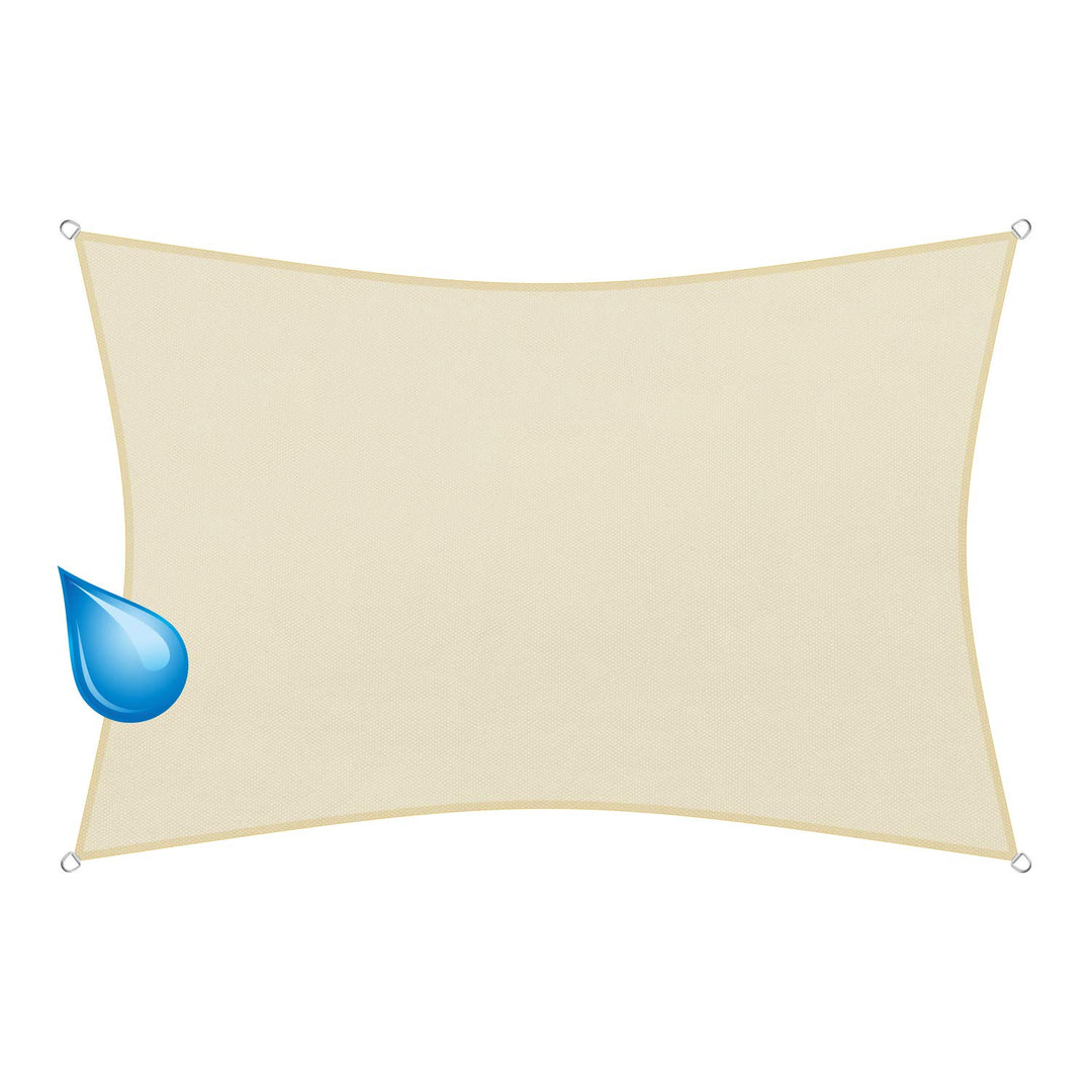 sunprotect 83236 wasserabweisend Sonnensegel Hydro, 3,5 x 4,5 m, Rechteck, wasserabweisend, Creme 3.