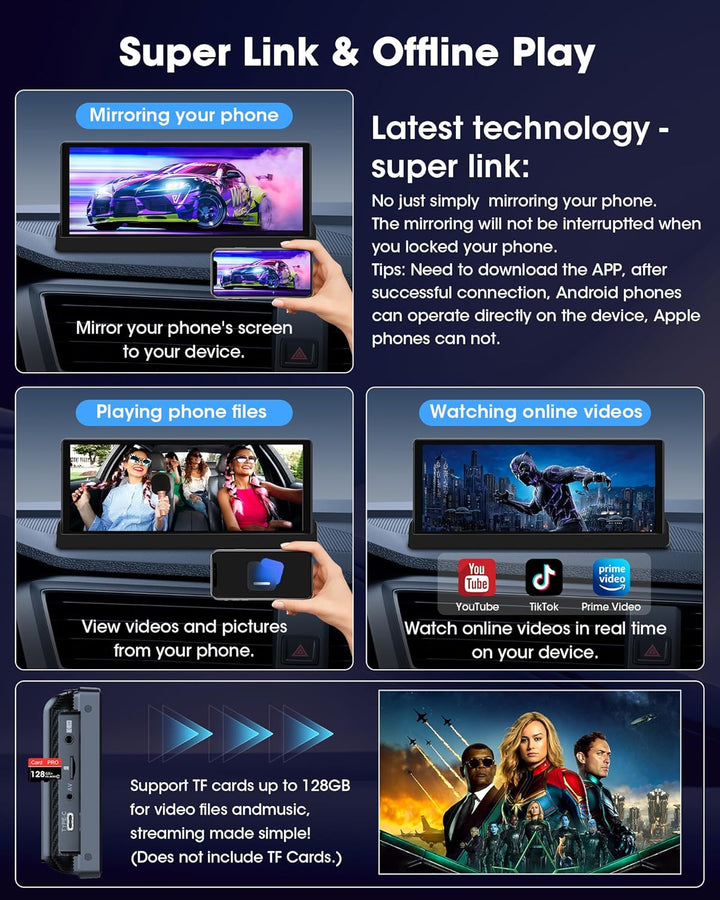 2026 Exklusivität Carplay Android Auto Display mit Stehende Halterung 10,26 Zoll Touchscreen Display