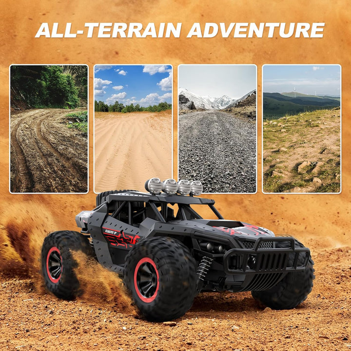 Ferngesteuertes Auto Offroad für Junge draussen mit 2-Akku 70 Minuten 1:16 Massstab RC Buggy 25KM/H