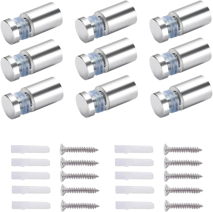Qrity 40x Glas Abstandshalter Befestigungen Schilderhalter Abstandschrauben Werbung Schraube für Spi