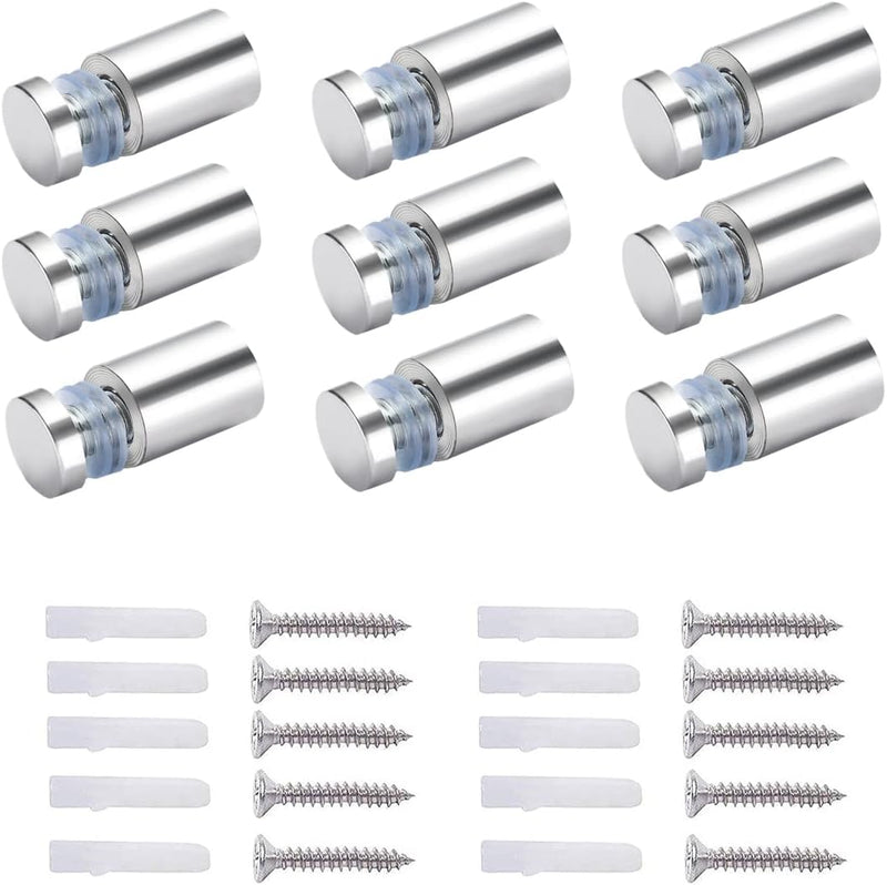 Qrity 40x Glas Abstandshalter Befestigungen Schilderhalter Abstandschrauben Werbung Schraube für Spi