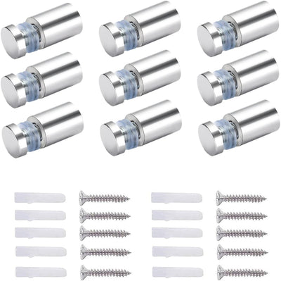 100x Qrity Abstandshalter Montagekleinteile Werbeglas Acryl Abstandshalter, Edelstahl Abstandshalter