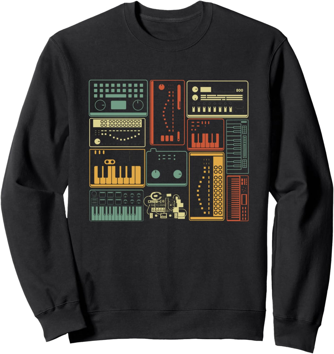 Analog Modular Synthesizer Music Producer Keyboard Sweatshirt