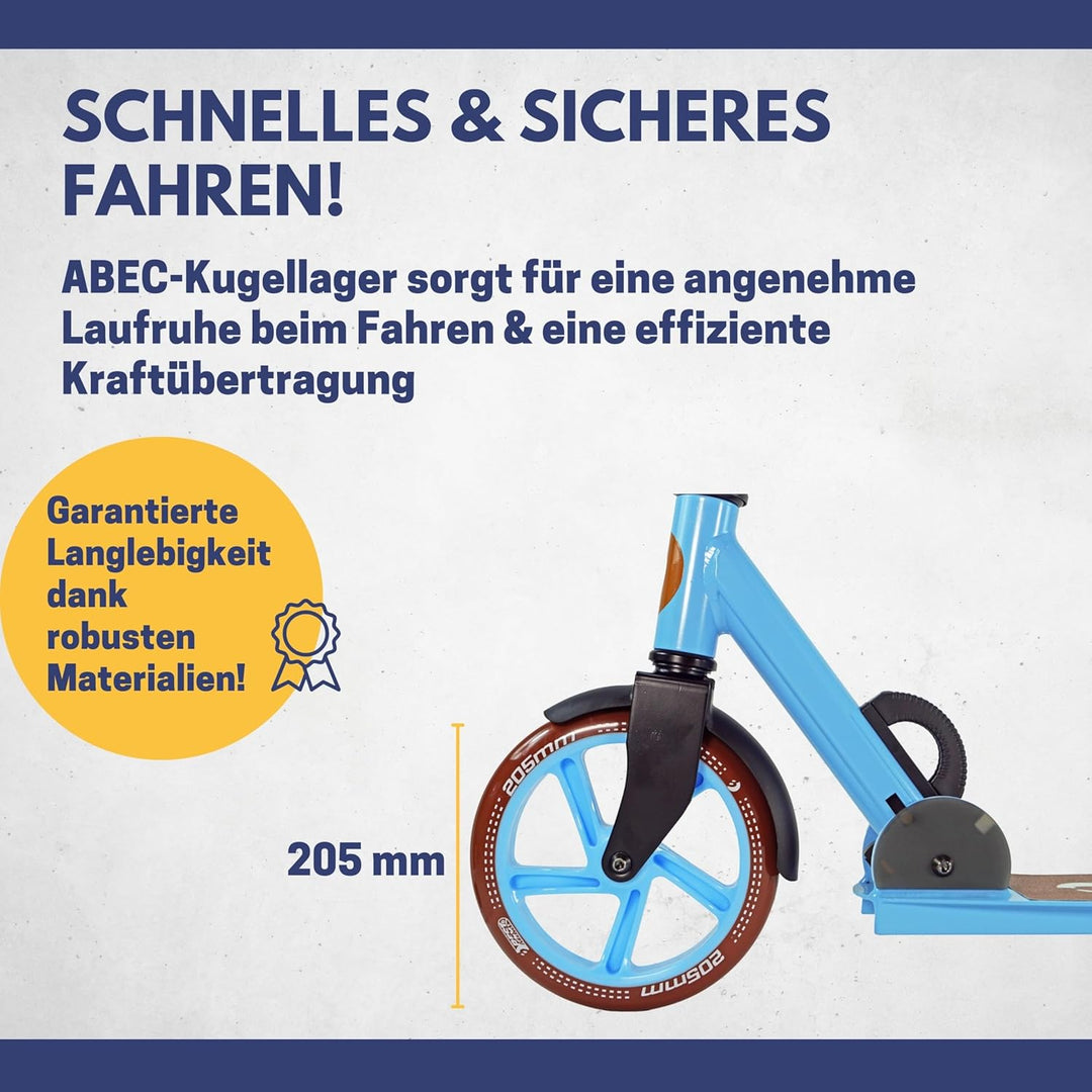 Best Sporting Scooter Erwachsene und Kinder I klappbarer Roller mit Ständer I stilvoller City-Roller