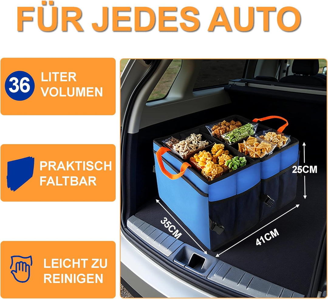 Generisch Premium Auto Kofferraumtasche, Praktisch 600D Oxfordstoff Kofferraum Organizer, Wasserdich