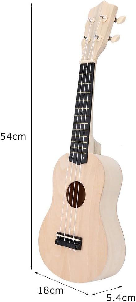 21 Zoll Ukulele DIY Kit, Holz Körper Hals Steg Griffbrett Ihre 4 String Ukulele DIY Basteln für Lern