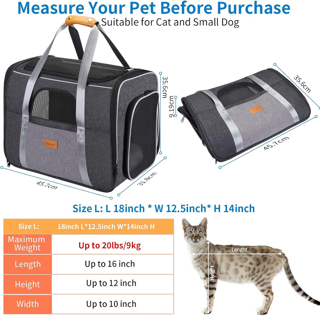 Morpilot Katzentragetasche Hundetragetasche, Atmungsaktive Hundetasche Transportbox für Katze und Hu