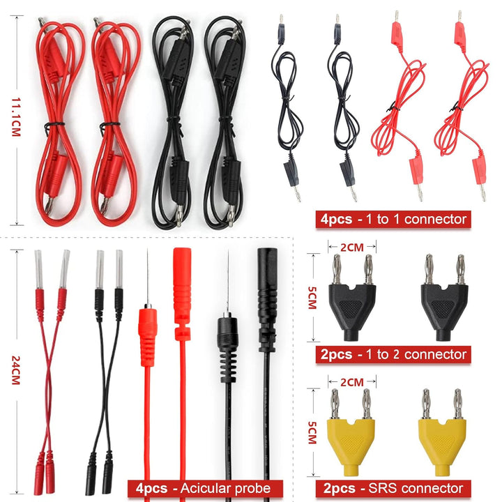 Multimeter Test Leads Set, 92PCS KFZ Fehlerdiagnose Messleitungsset enthält Prüfspitzen, Kabelverbin