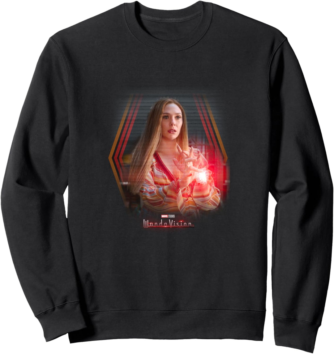 Marvel WandaVision Red Scarlet Glitch Portrait Sweatshirt