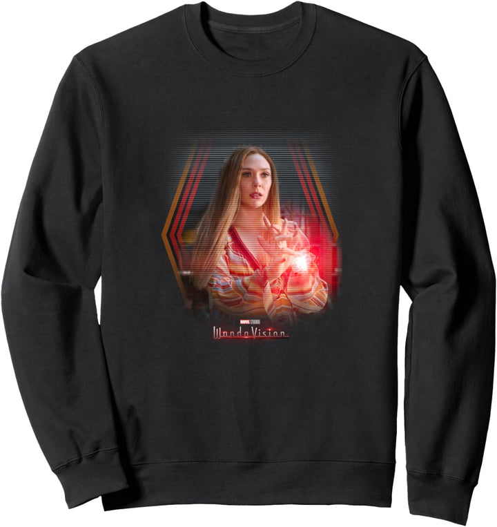 Marvel WandaVision Red Scarlet Glitch Portrait Sweatshirt
