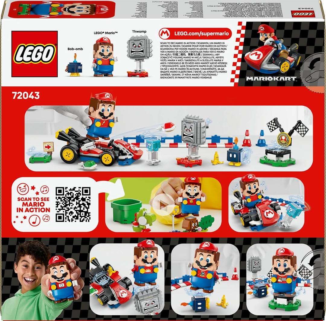 LEGO Mario Kart - Interaktiver Mario & Standard-Kart - Nintendo Spielzeug - Spiel Rennstrecke mit Au