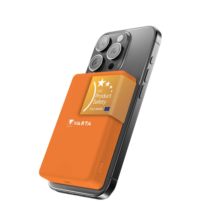 VARTA Power Bank 5000 mAh, magnetische, kabellose Powerbank, Mag Pro, Power on Demand, Ladegerät mit