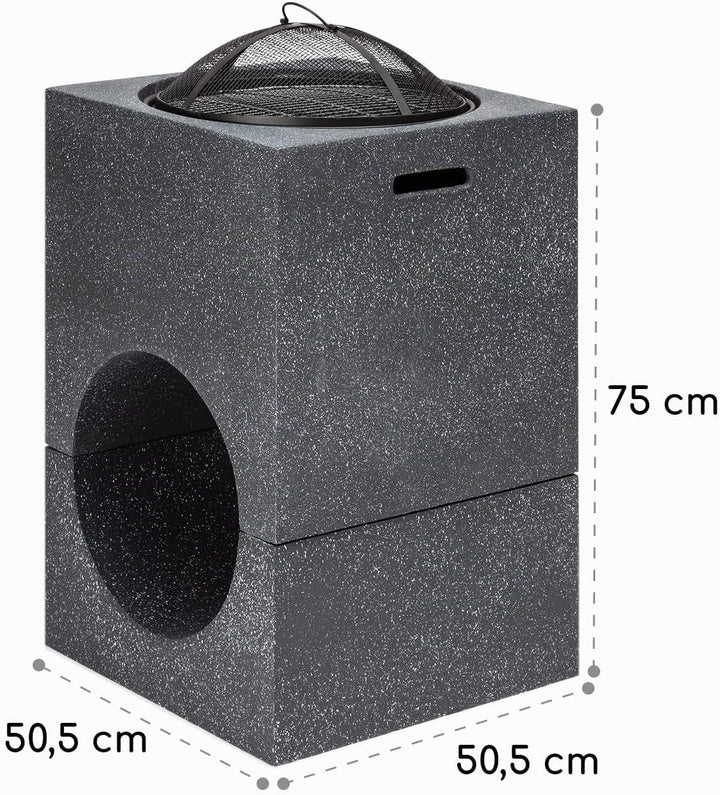 Blumfeldt Feuerschale, Tragbare Feuerstelle Outdoor, Feuerschalen für den Garten, Terrasse &amp; Camping