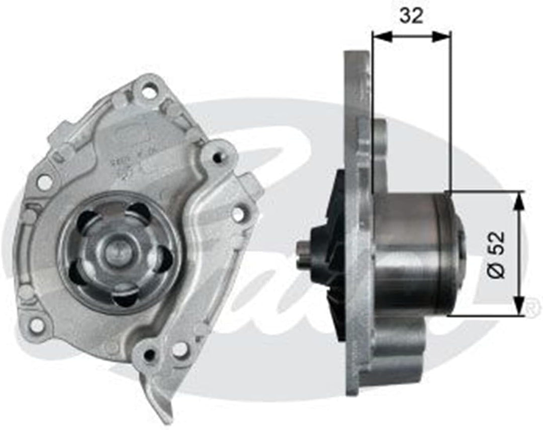 GATES PowerGrip Kit + Wasserpumpe KP15654XS