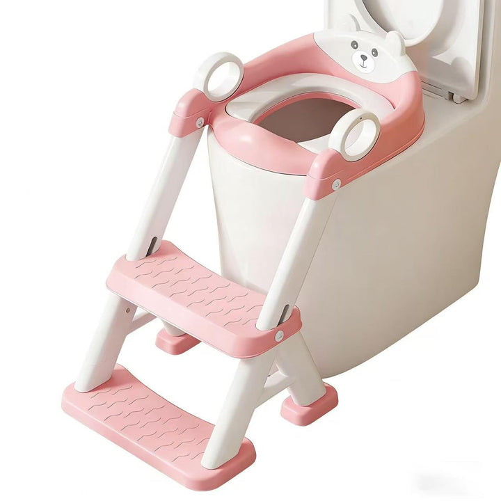 Toilettentrainer für Kinder für Jungen und Mädchen, 2 in 1 Kind Toilettensitz mit Treppe, Spritz und