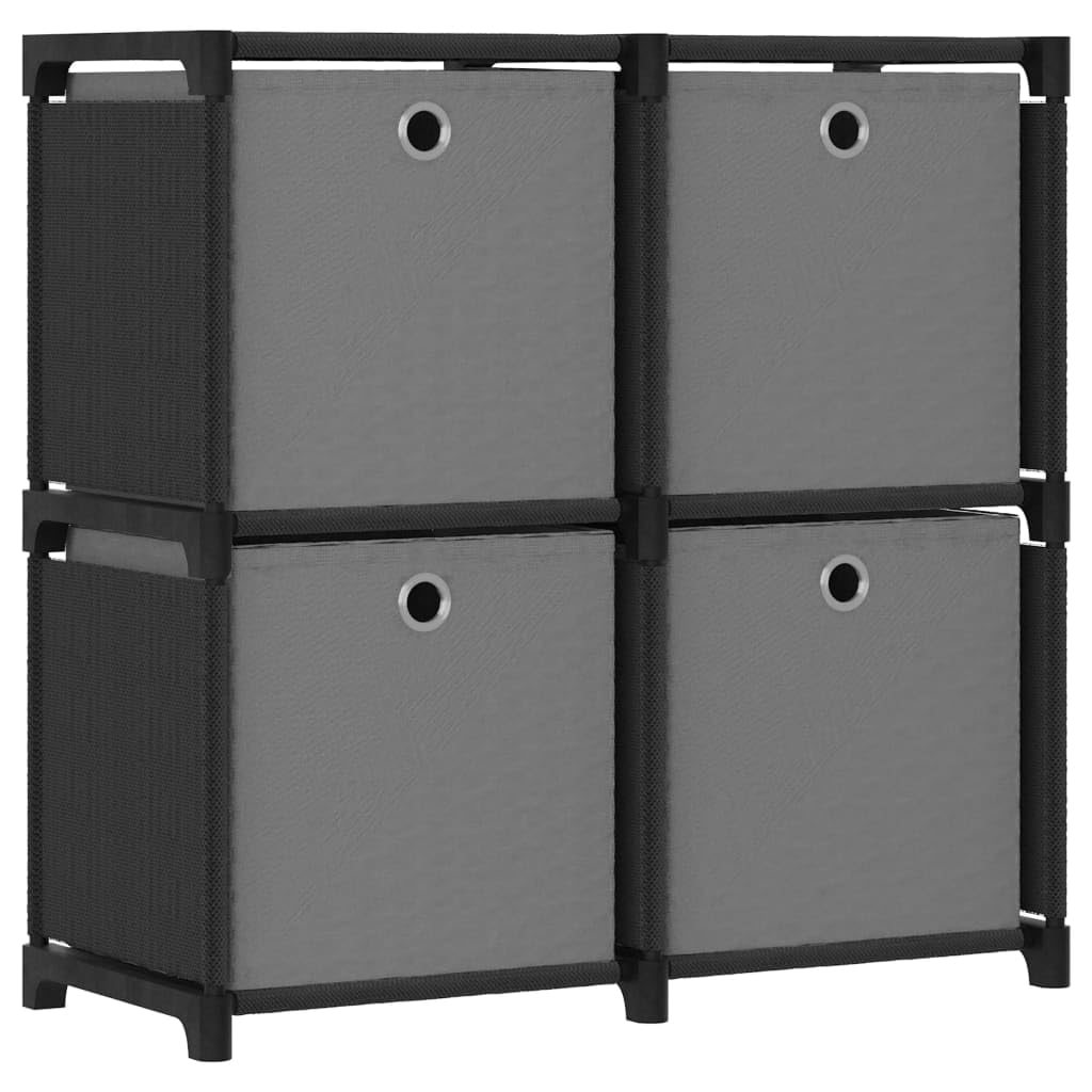 vidaXL Würfel Regal mit Boxen 4 Fächer Bücherregal Standregal Würfelregal Wandregal Lagerregal Aufbe