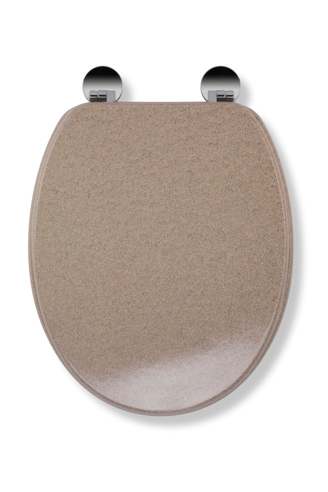 Croydex Flexi-Fix Dorney Always Fits Never Rutscht Antibakterieller WC-Sitz, Holz, Sandstein, 45 x 3