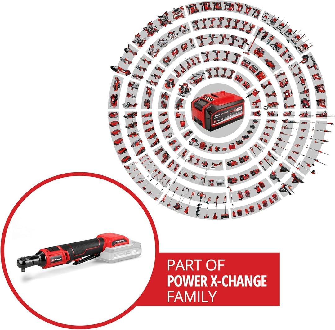 Einhell Akku-Ratschenschrauber TE-RW 18/60 Li-Solo Power X-Change (18 V, 60 Nm, 3/8"-Werkzeugaufnahm