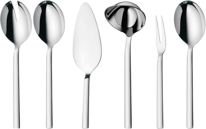 WMF Lyric Plus Besteck Set 12 Personen, 66 teilig, 60 Teile mit Servierbesteck, Hohlheftmesser, Crom