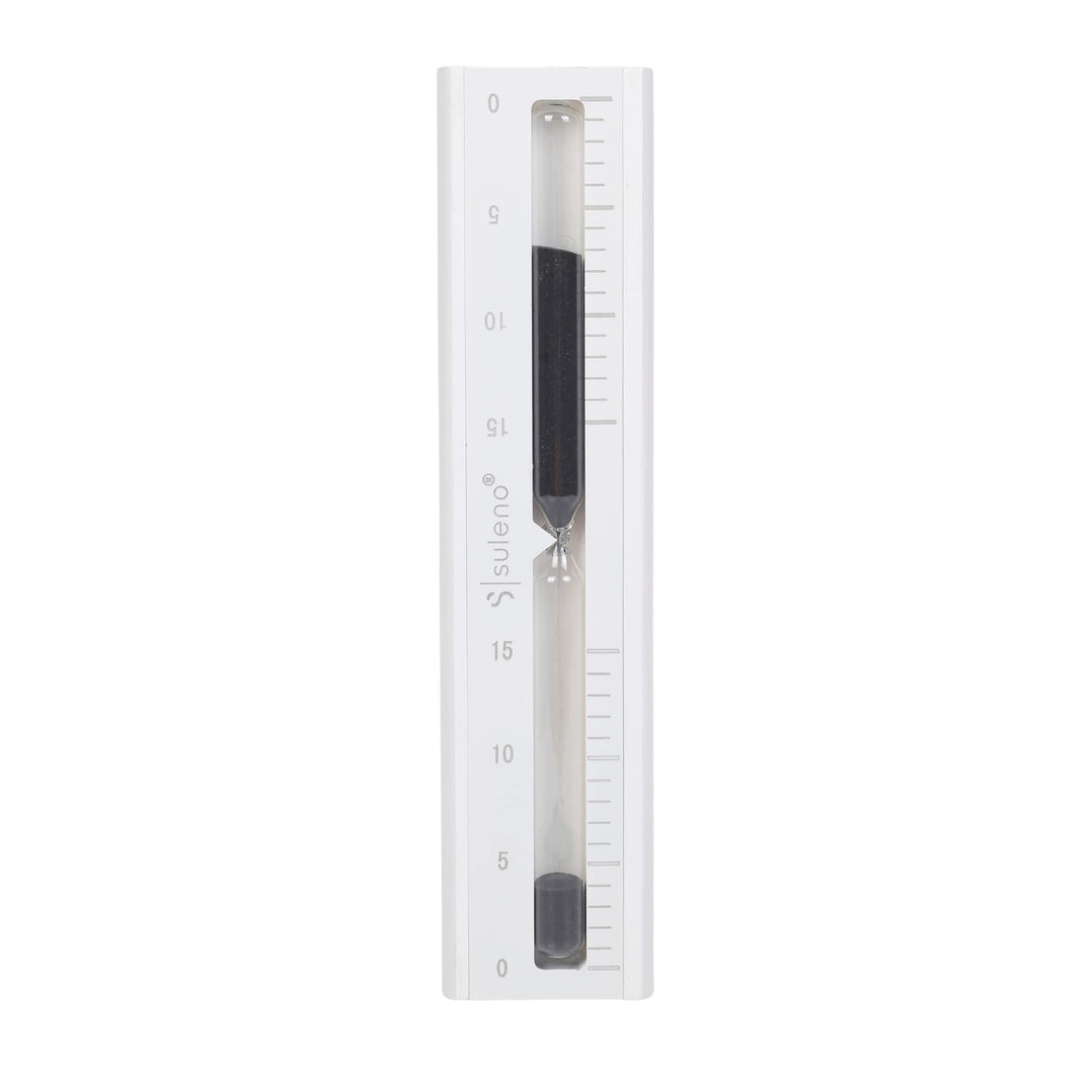 SULENO - Sauna Sanduhr KJELL 5-15 Minuten, Saunazubehör, hitzebeständig, modern, Wandmontage, Sandcl