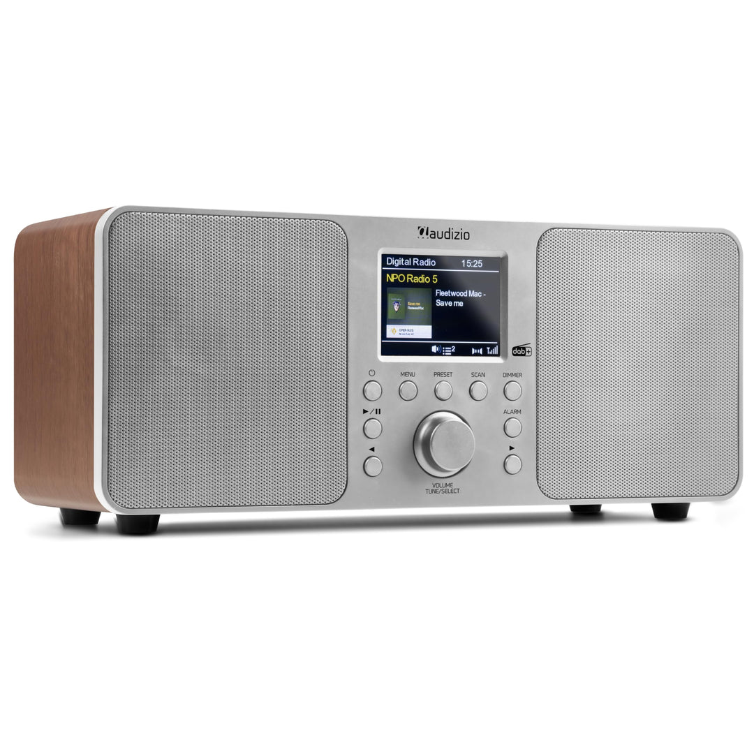 Audizio Genua DAB Radio mit Bluetooth – Stereo DAB Plus Radio mit Fernbedienung, 60 Speicherplätze,