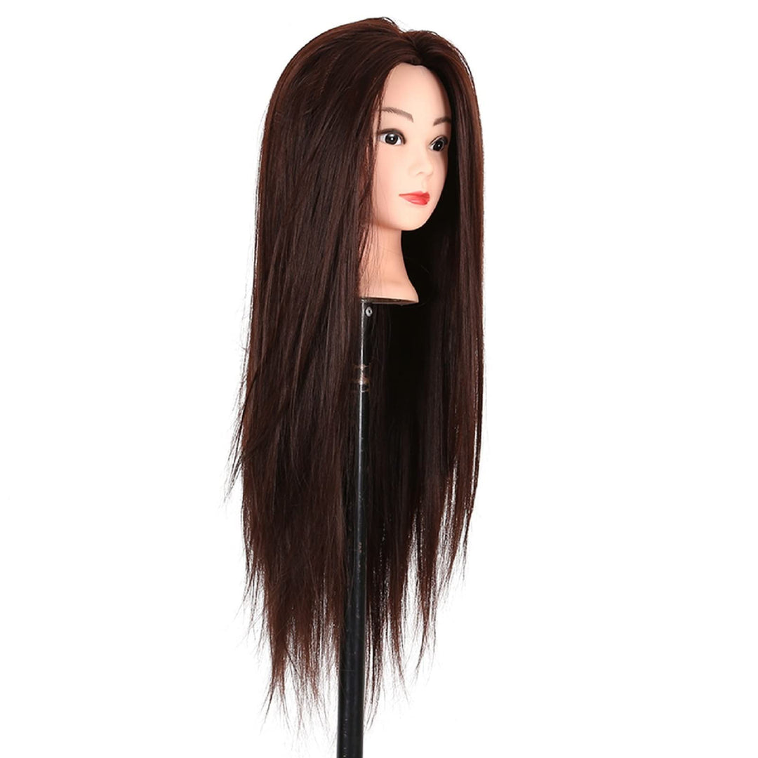 Trintion Frisierkopf Trainingsköpfe Übungskopf Friseur 24" Synthetik Haar Trainingskopf Frisurenkopf