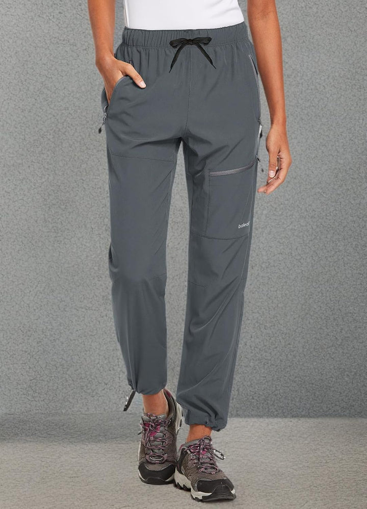 BALEAF Damen Outdoorhose Wanderhose Wasserdicht Schnelltrocknend Leicht Trekkinghose Capris UV Schut