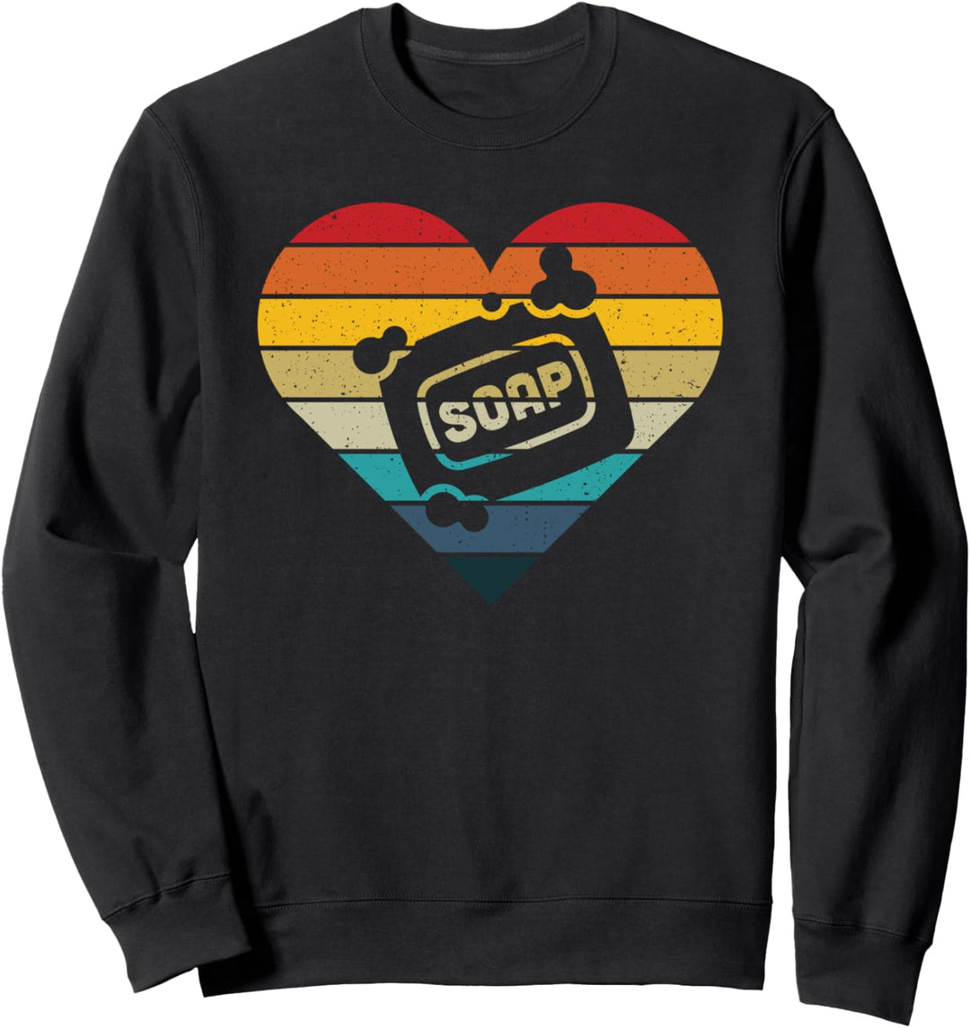 Soap retro heart - saponification soap maker gift Sweatshirt
