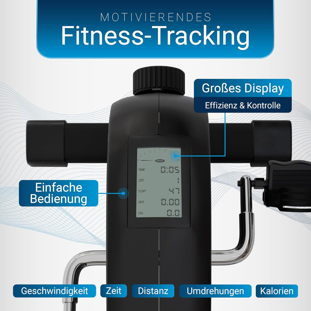 Juskys Pedaltrainer Sportivo - leiser Heimtrainer, Fitnessgerät, Senioren, Armtrainer, Beintrainer,