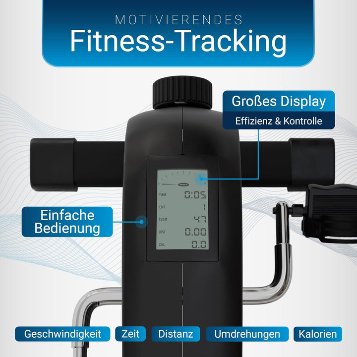 Juskys Pedaltrainer Sportivo - leiser Heimtrainer, Fitnessgerät, Senioren, Armtrainer, Beintrainer,