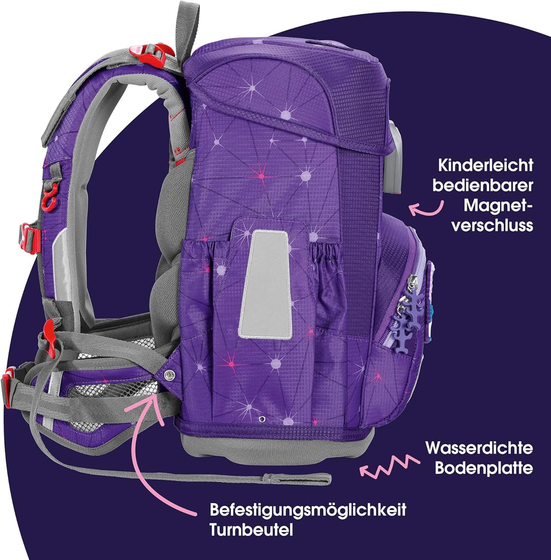 Step by Step Schulranzen-Set Cloud Dreamy Pegasus Shadow, 5-teilig, lila, Pegasus, ergonomischer Tor