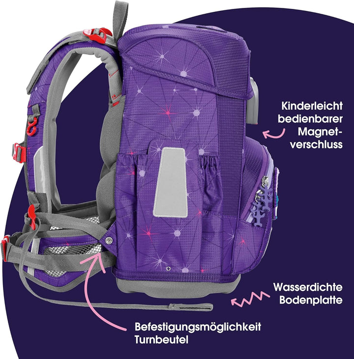 Step by Step Schulranzen-Set Cloud Dreamy Pegasus Shadow, 5-teilig, lila, Pegasus, ergonomischer Tor