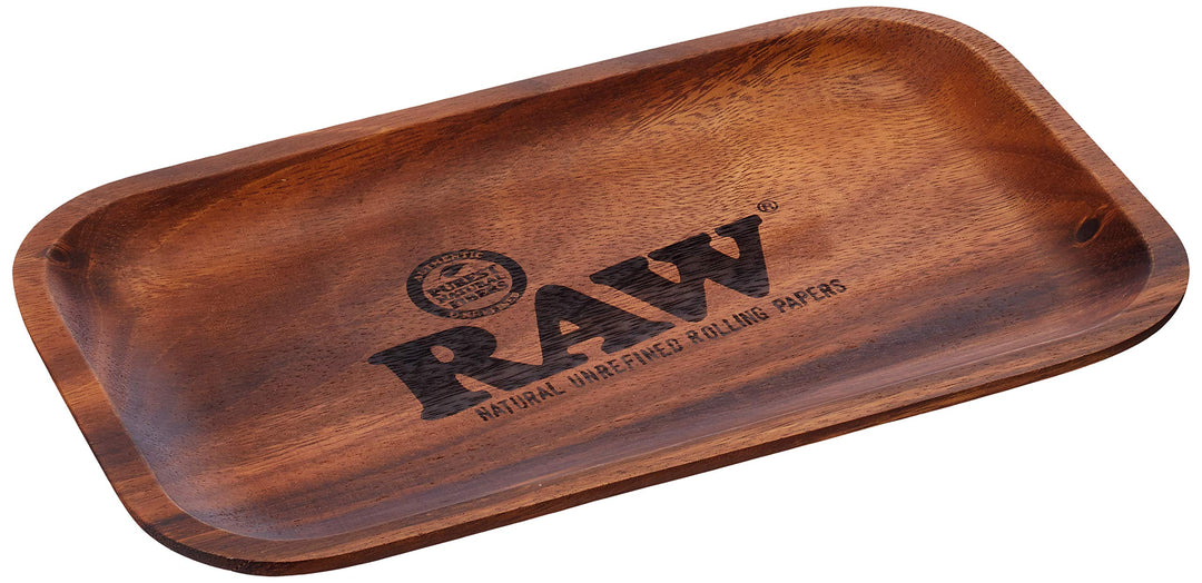 RAW 18612 Small Wood Rolling Tray-27,5 x 17,5 cm, Holz, braun, M 1 Braun, 1 Braun