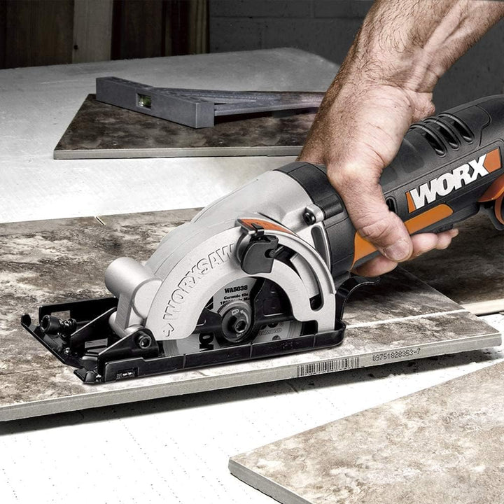 WORX WX527 Akku Handkreissäge WorxSaw 20V - Tauch- und Sägeschnitte bis zu 27mm, Einhandbedienung, I