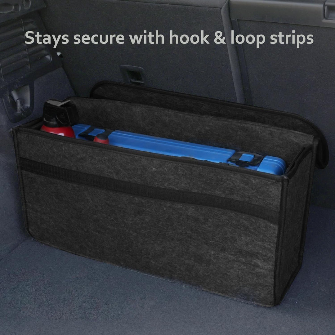 Upgraded Kofferraumtasche Toolbag mit verstärkten Seitenwänden, Nadelfilz Kofferraum-Organizer, Auto