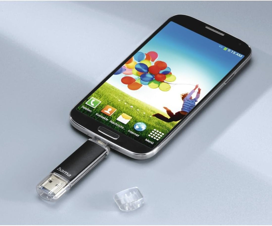 Hama 256GB USB-Speicherstick mit USB 3.2 Gen 1 & microUSB (2-in-1 USB-Stick, zB für Android Handy, T