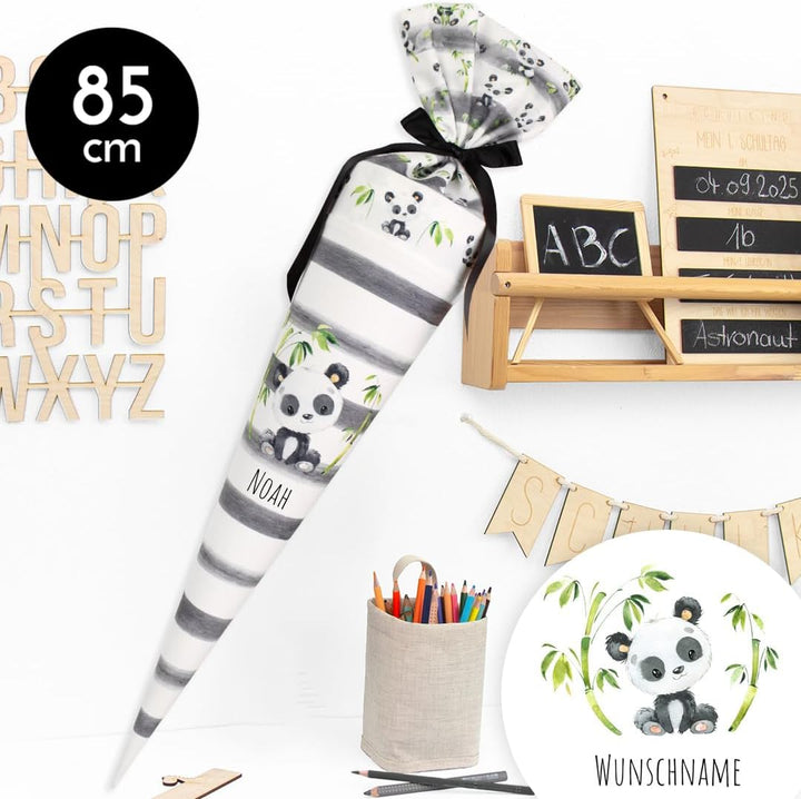 Schultüte aus Stoff Kuschel Velvet individualisierbar mit Wunschname personalisierbar 70 cm 85 cm -