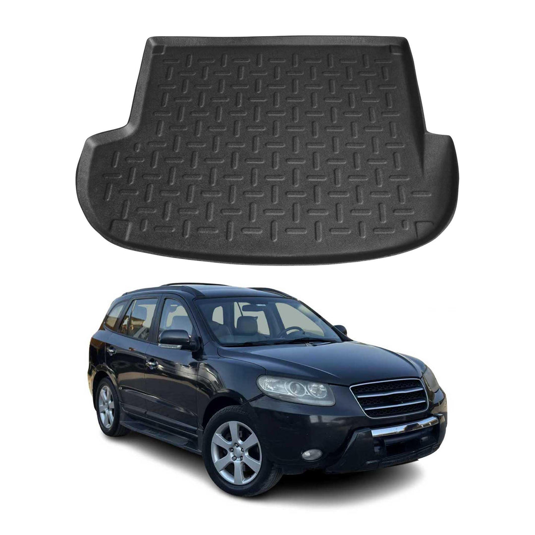 OMAC Kofferraumwanne Laderaumwanne kompatibel mit Hyundai Santa Fe 2006-2012 Gummi TPE Schwarz