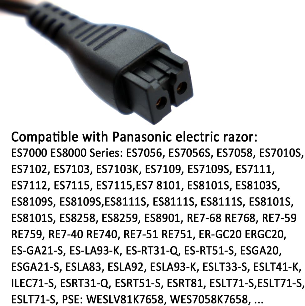 Netzteil Ladegerät ladekabel 5,4 V Wechselstomr Adapter kompatibel mit Panasonic Rasierer ES7000, ES
