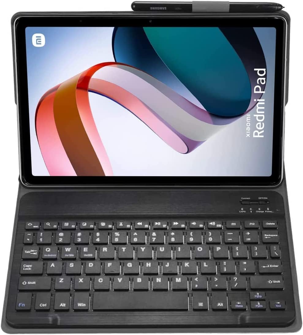 YHFZR Tastatur Hülle for Xiaomi Redmi Pad 10.61 Zoll, (QWERTY Layout), Ultradünn Flip Entfernbar Dra