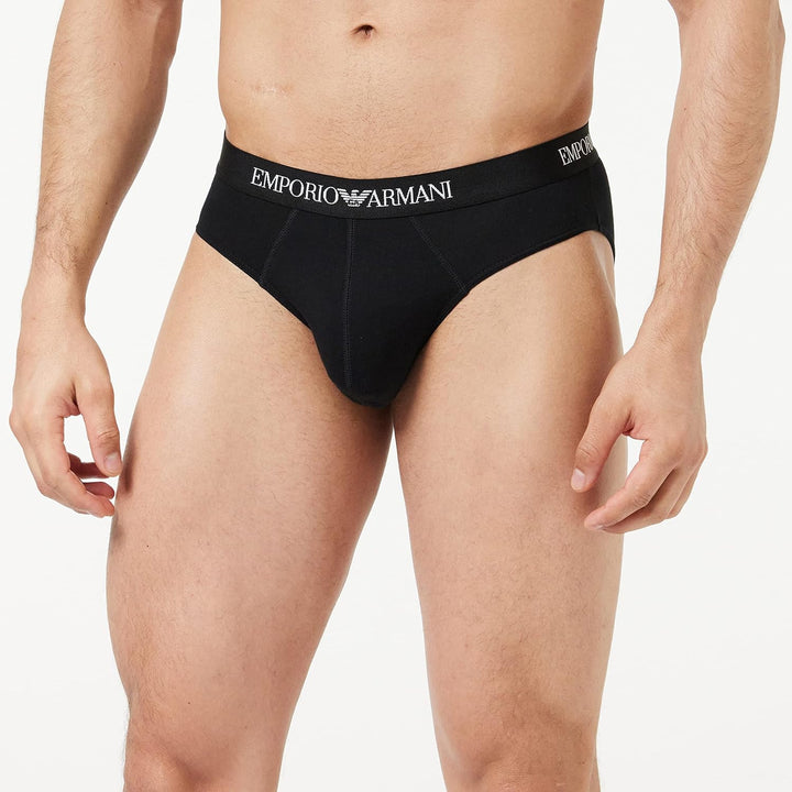 Emporio Armani Underwear Herren Slip (2er Pack) S Black/Grey Melange, S Black/Grey Melange