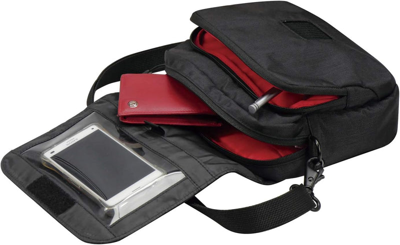 KLICKfix 0275PS SmartBag Touch Stuurtas, Black-Red, 1,8 Liter Single, Single