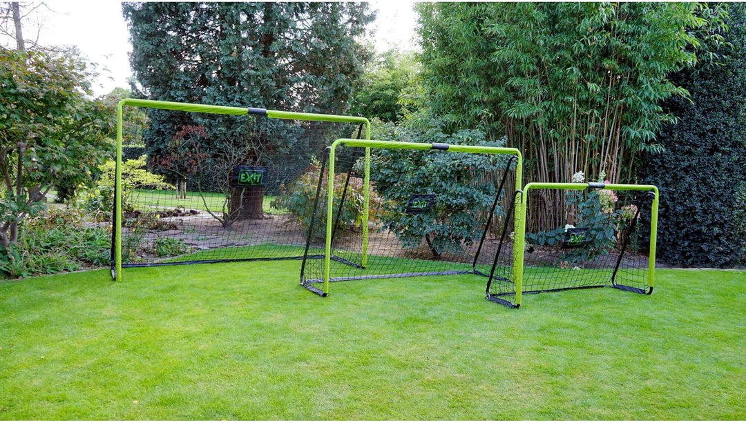 EXIT Tempo - Hochwertiger Stahlbau - Einfache Montage - Geeignet für Kinder - Fussballtor Outdoor -