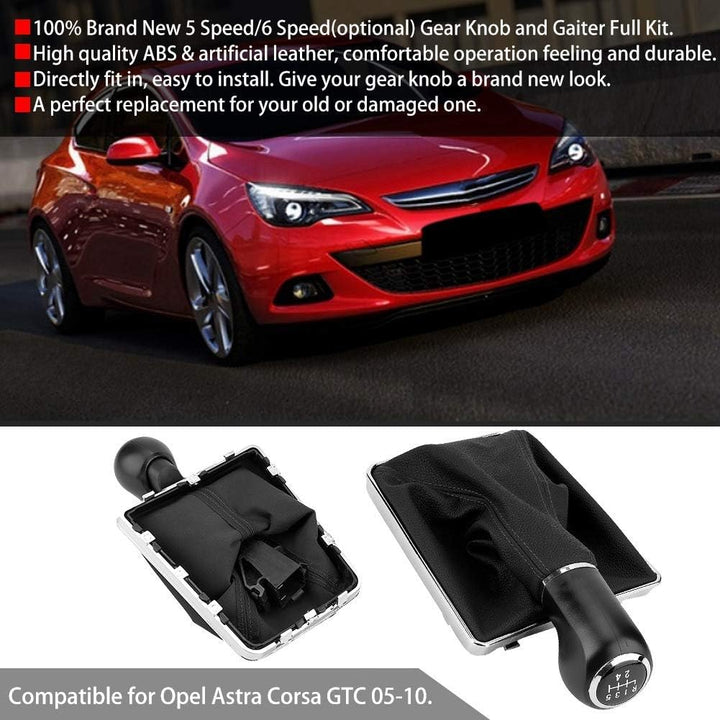 Schalthebel, für Astra Corsa GTC 05-10 5-Gang- und 6-Gang-Schaltknaufmanschette(5 Speed), 5 Speed
