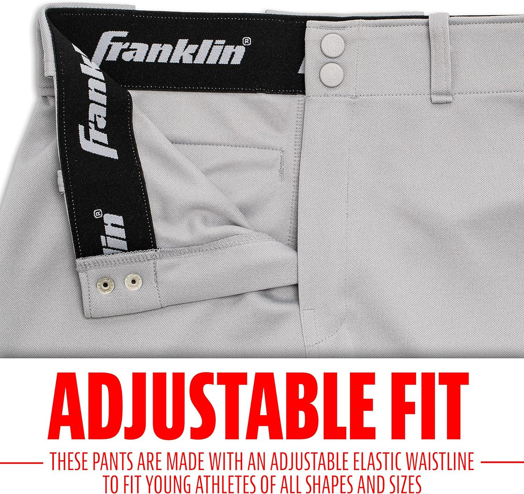 Franklin Baseball-Hose für Sport/Jugendliche, Klassische Passform XS Grau, XS Grau
