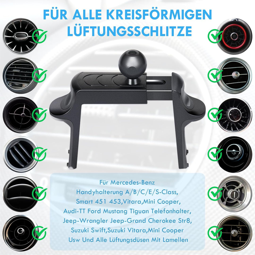 Handyhalterung Auto für Runde lüftungen Kratzschutz KFZ Handy Halterung für Mercedes-Benz A/B/C/E/S