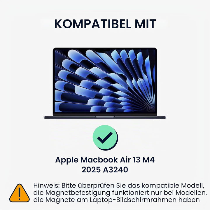 kwmobile Sichtschutzfolie für Apple MacBook Air 13 M4 2025 A3240 Folie - Blickschutzfolie Privacy Sc